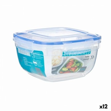 Leknes Герметичная коробочка для завтрака Квадратный Прозрачный Пластик 2,4 L 20 x 11 x 20 cm (12 штук)