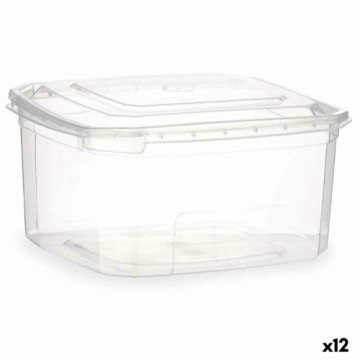 Leknes Прямоугольная коробочка для завтрака с крышкой Прозрачный полипропилен 1 L 14,1 x 8 x 15,5 cm (12 штук)