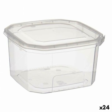 Leknes Прямоугольная коробочка для завтрака с крышкой Прозрачный полипропилен 750 ml 12,8 x 7,5 x 13,5 cm (24 штук)