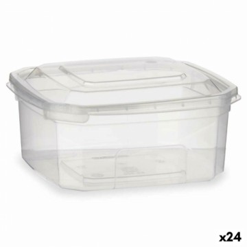 Leknes Прямоугольная коробочка для завтрака с крышкой Прозрачный полипропилен 500 ml 12,3 x 6 x 13 cm (24 штук)