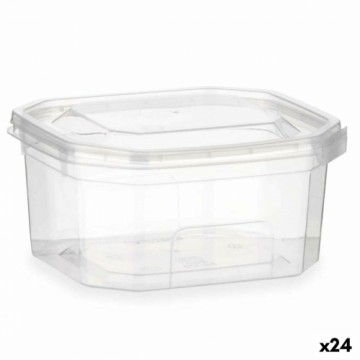 Leknes Прямоугольная коробочка для завтрака с крышкой Прозрачный полипропилен 370 ml 10,7 x 5,5 x 11,7 cm (24 штук)