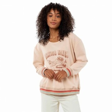 Sieviešu Sporta Krekls bez Kapuča Rip Curl Crew Striped Gaiši brūns
