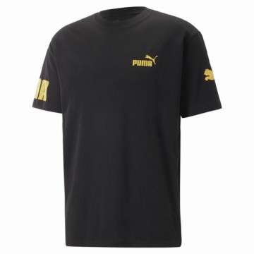 Vīriešu Krekls ar Īsām Piedurknēm Puma Power Summer Melns Unisekss