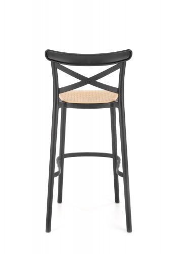 Halmar H111 bar stool, black / natural image 2