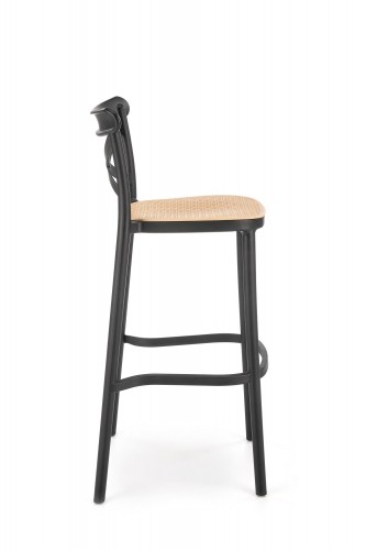 Halmar H111 bar stool, black / natural image 3