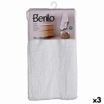 Berilo Vannas dvielis 90 x 150 cm Balts (3 gb.)