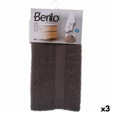 Berilo Банное полотенце 90 x 150 cm Серый (3 штук)