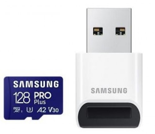 Samsung  
         
       MEMORY MICRO SDXC PRO+ 128GB/W/READER MB-MD128SB/WW image 1