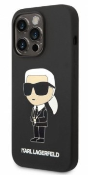 Karl Lagerfeld  
       Apple  
       iPhone 14 Pro Max Liquid Silicone Ikonik NFT Case 
     Black