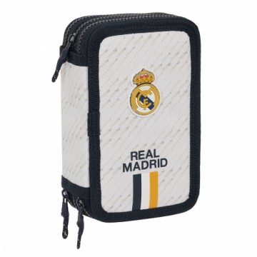 Penālis ar vietu trim zīmuļiem Real Madrid C.F. Balts 12.5 x 19.5 x 5.5 cm (36 Daudzums)