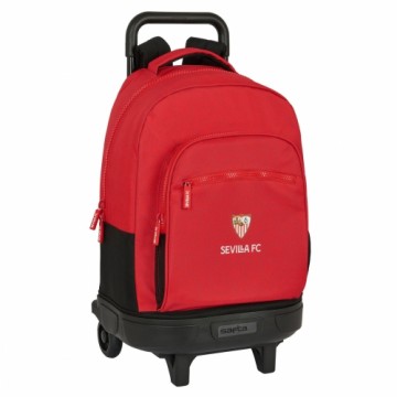 Sevilla FÚtbol Club Школьный рюкзак с колесиками Sevilla Fútbol Club Чёрный Красный 33 X 45 X 22 cm