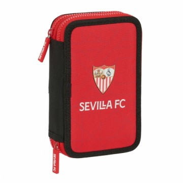 Sevilla FÚtbol Club Двойной пенал Sevilla Fútbol Club Чёрный Красный 12.5 x 19.5 x 4 cm (28 pcs)