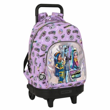 Школьный рюкзак с колесиками Monster High Best boos Лиловый 33 X 45 X 22 cm
