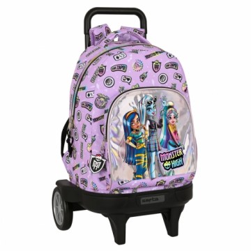 Школьный рюкзак с колесиками Monster High Best boos Лиловый 33 X 45 X 22 cm
