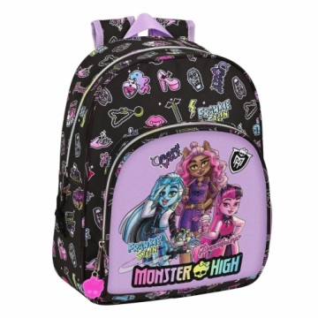 Школьный рюкзак Monster High Creep Чёрный 28 x 34 x 10 cm