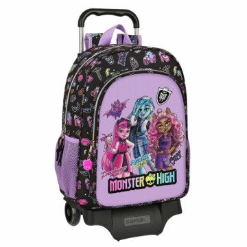 Школьный рюкзак с колесиками Monster High Creep Чёрный 33 x 42 x 14 cm