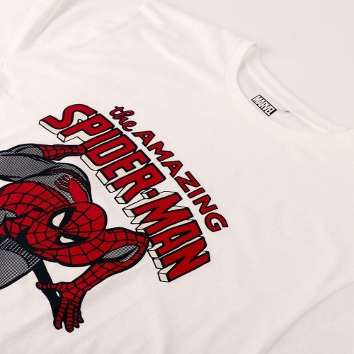 Krekls ar Īsām Piedurknēm Bērniem Spiderman Balts image 2