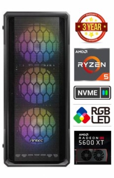 Mdata Gamer Ryzen 5 5600G 16GB 1TB SSD NVME 1TB HDD RX5600 XT NoOS