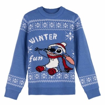 Adīta Unisex Jaka Stitch Bērnu Ziemassvētki Zils