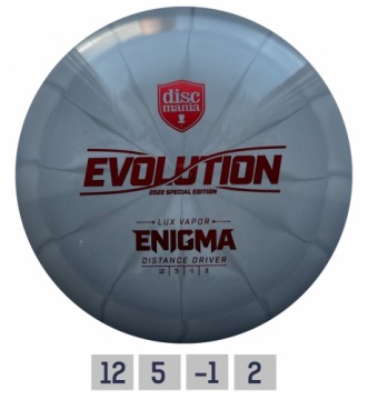 Discgolf DISCMANIA Distance Driver Lux Vapor ENIGMA Evolution Grey 12/5/-1/2