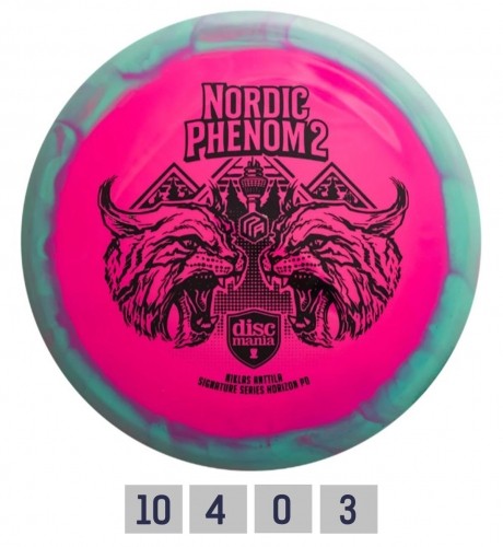 Discgolf DISCMANIA Distance Driver S-LINE PD NORDIC PHENOM 2 green/pink 10/4/0/3 image 1
