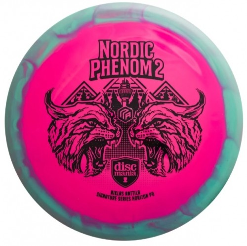Discgolf DISCMANIA Distance Driver S-LINE PD NORDIC PHENOM 2 green/pink 10/4/0/3 image 2