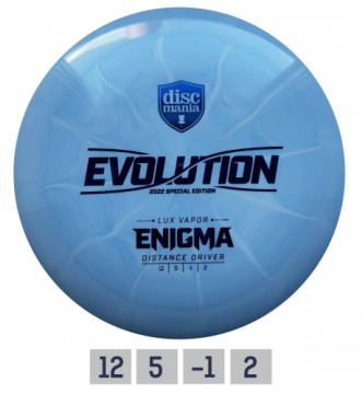 Discgolf DISCMANIA Distance Driver Lux Vapor ENIGMA Evolution Blue 12/5/-1/2