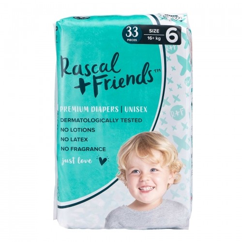 Rascal And Friends RASCAL + FRIENDS autiņbiksītes 6 izmērs, 16kg+, 33 gab. image 2