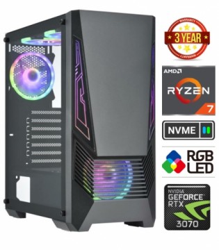 Mdata Gamer Ryzen 7 5700G 32GB 256GB SSD 1TB HDD RTX 3070 NoOs