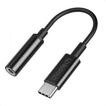 Adapter CHOETECH USB Type-C (M) - AUX 3.5mm (F)