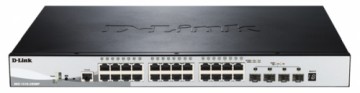D-Link DGS-1510-28XMP Smart Managed Switch [24x Gigabit Ethernet PoE+, 370W, 4x 10 Gbit/s SFP+] 