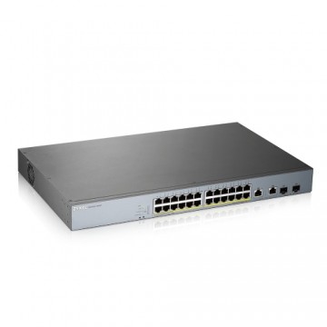 Zyxel 26-Port Smart Managed Switch (GS1350-26HP) [5x Gigabit Ethernet, 1x SFP, PoE]