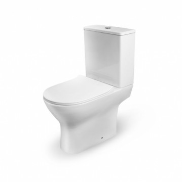 WC pods Vento Norberg  bez apmales ar horizonālo izvādu, 3/6l, ar duroplast Soft Close vāku, ūdens padeve no apakšas