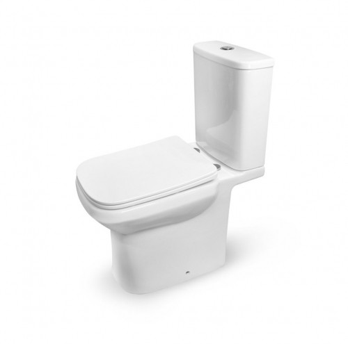 WC pods Vento Bergen  bez apmales ar horizonālo izvādu, 3/6l, ar duroplast Soft Close vāku, ūdens padeve no apakšas image 1