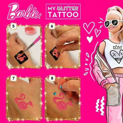 Pagaidu Tetovējumi Barbie My Glitter Tattoo Purpurīns 20 Daudzums image 3