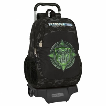 Школьный рюкзак с колесиками Transformers Чёрный 32 x 44 x 16 cm