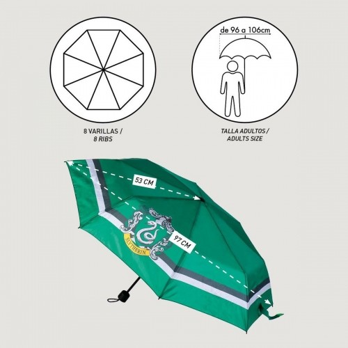 Salocāms lietussargs Harry Potter Slytherin Zaļš 53 cm image 3