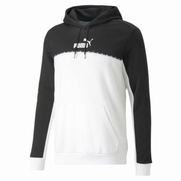 Vīriešu Sporta Krekls ar Kapuci Puma Block X Tape  Balts Melns