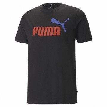 Футболка Puma Essentials + 2 Col Logo Чёрный Мужской