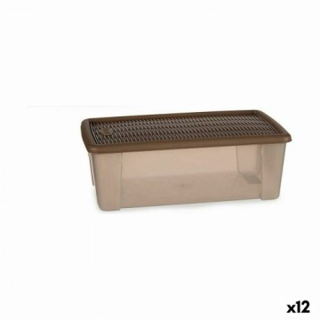 Uzglabāšanas Kaste ar Vāku Stefanplast Elegance Bēšs Plastmasa 5 L 19,5 x 11,5 x 33 cm (12 gb.)