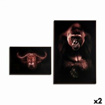Gift Decor Glezna Gorilla bufalo skaidu plātnes 81,5 x 3 x 121,5 cm (2 gb.)
