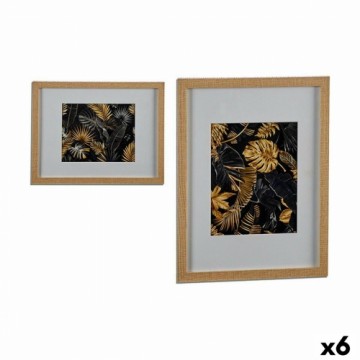 Gift Decor Glezna Bronza Augu lapa skaidu plātnes 43 x 32,5 x 3 cm (6 gb.)