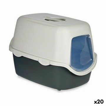 Ящик для кошачьего туалета Stefanplast Антрацитный Светло-серый Пластик 56,5 x 39,5 x 39 cm (20 штук)