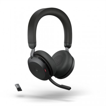 Jabra Evolve2 75 Headset, USB-A Kabellos, Bluetooth, Schwarz [MS zertifiziert]