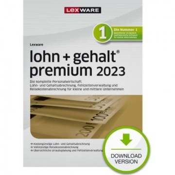 Lexware lohn+gehalt premium 2023 Download Jahresversion - (365-Tage)