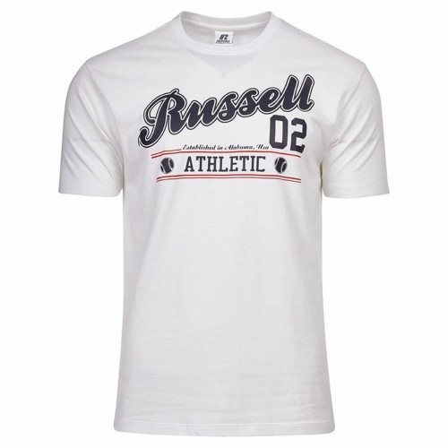 Krekls ar Īsām Piedurknēm Russell Athletic Amt A30311 Balts Vīriešu image 1