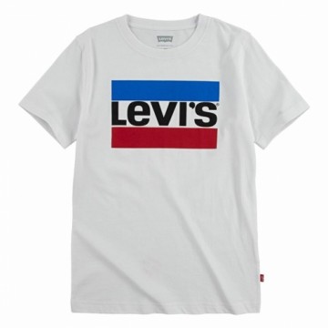 Bērnu Krekls ar Īsām Piedurknēm Levi's Sportswear Logo Balts
