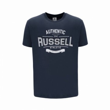 Krekls ar Īsām Piedurknēm Russell Athletic Ara Tumši zils Vīriešu