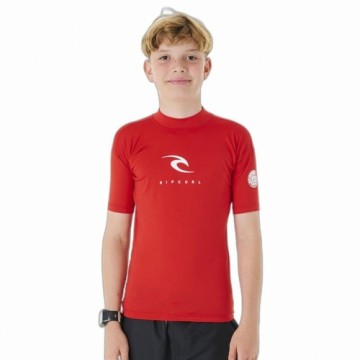 Bērnu Krekls ar Īsām Piedurknēm Rip Curl Corps L/S Rash Vest  Sarkans Likra Sērfotāju