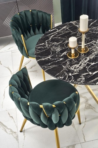 Halmar RAYMOND 2 table, black marble / gold image 3